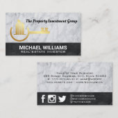 Gouden Sleutel van Vastgoed | Makelaar Visitekaartje (Voorkant / Achterkant)