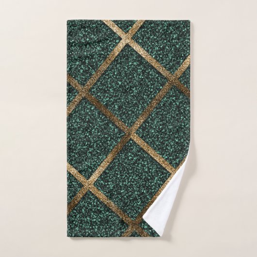 GOUDEN SMARAGD EDELSTENEN BADHANDDOEK SET BAD HANDDOEK (Handdoek)