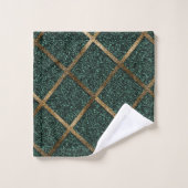 GOUDEN SMARAGD EDELSTENEN BADHANDDOEK SET BAD HANDDOEK (Wasdoekje)