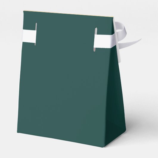 Gouden Smaragd Groene Bruiloft Favor Box Bedankdoosjes (Achterkant)