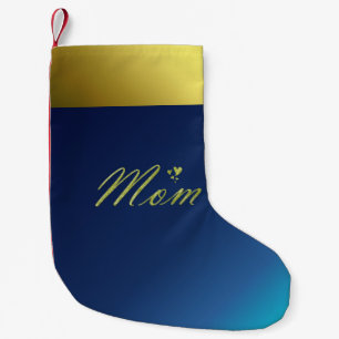 gouden sms ' en met blauw kerstfeest kleine kerstsok