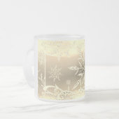 Gouden sneeuwvlok bevroren mok (Voorkant links)