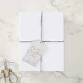 Gouden Sneeuwvlok Kerstvakantie Cadeaulabel (Met Touw)