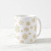 gouden sneeuwvlok koffiemok (Voorkant rechts)