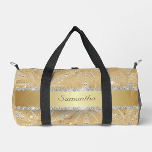 Gouden sneeuwvlok met Sparkle Diamond Custom Name Plunjezak
