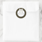 Gouden Sneeuwvlok Sticker (Tas)