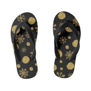 Gouden Sneeuwvlokken 2 Kinder Teenslippers
