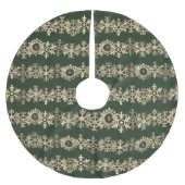 Gouden Sneeuwvlokken Bos Groene Kerstboom Rok (Voorkant)