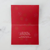 Gouden Sneeuwvlokken Kantoor Foto Corporate Christ Feestdagen Kaart (Binnen)