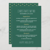 Gouden Sneeuwvlokken, Kerstmenu Menu (Voorkant / Achterkant)