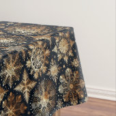 Gouden sneeuwvlokken tafelkleed (Voorbeeld)