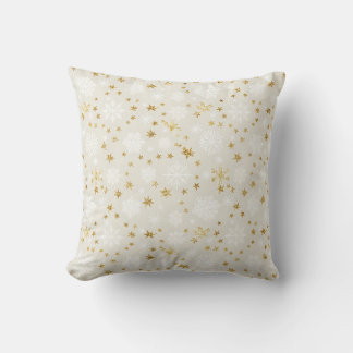 Gouden Sneeuwvlokpatroon Kussen