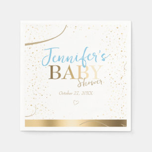 Gouden Sparkle Boy Baby showers servetten