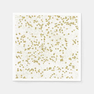 Gouden Sparkle Confetti Stippen Servet