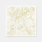 Gouden Sparkle Confetti Stippen Servetten (Voorkant)