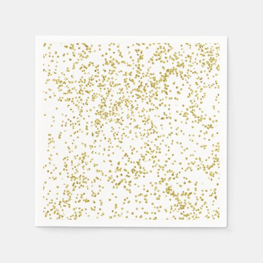 Gouden Sparkle Confetti Stippen Servetten (Voorkant)