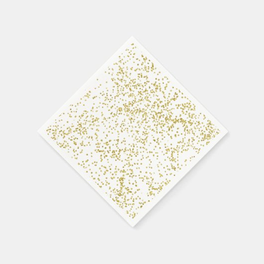Gouden Sparkle Confetti Stippen Servetten (Hoek)