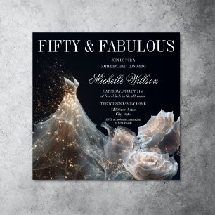Gouden Sparkle Fifty en fantastische jurk Save The Date
