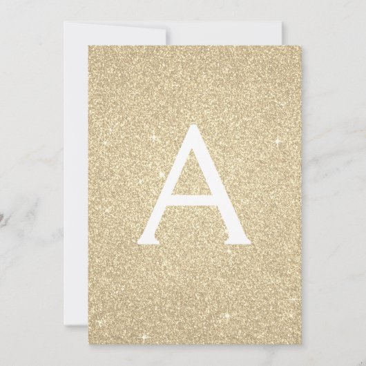 Gouden Sparkle Glitter 13e Dertien Verjaardag Kaart (Voorkant)