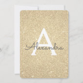 Gouden Sparkle Glitter 30ste Verjaardagsfeest Kaart (Voorkant)