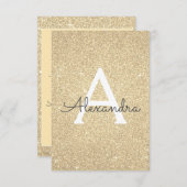 Gouden Sparkle Glitter 40e Verjaardagsfeestje Kaart (Voorkant / Achterkant)