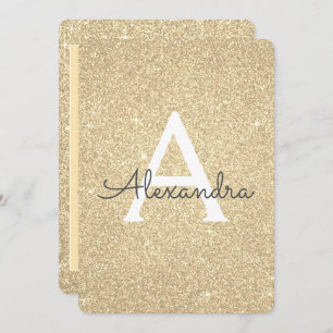 Gouden Sparkle Glitter Girly Verjaardagsfeestje Kaart