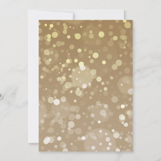 Gouden Sparkle Glitter Lights 18e verjaardag Kaart (Achterkant)