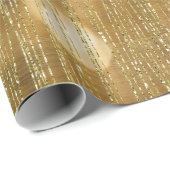 Gouden Sparkle Glitterij Cadeaupapier (Rol Hoek)