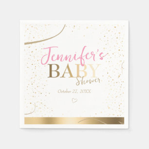 Gouden Sparkle Meisje Baby shower Servetten