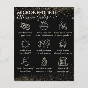 Gouden Sparkle Microneedling nazorg Budget Flyer