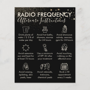 Gouden Sparkle Radiofrequentie Huid Nazorg Budget Flyer