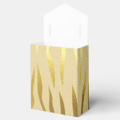 Gouden Sparkle Zebra Print Baby Favor Box Bedankdoosjes (Geopend)