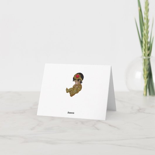 Gouden Sparkle Zebra Print Baby shower Dank u Bedankkaart (Achterkant)