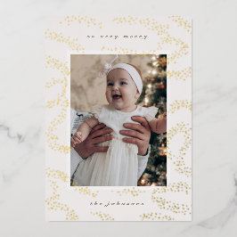 Gouden Sparkles Fotokaart Folie Uitnodiging