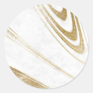 Gouden Spiraal Accent Sticker Minimaal Merkzegel