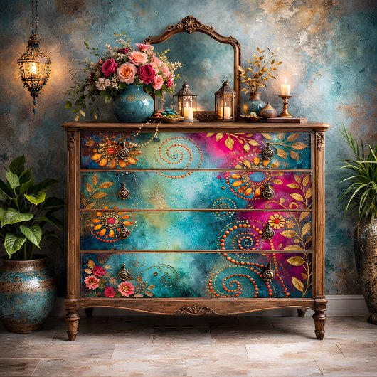 Gouden Spiraal Decoupage Tissuepapier