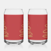 Gouden Spiraal Kerstboom Blikje Vormige Glas Set (Links)