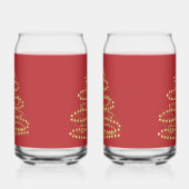 Gouden Spiraal Kerstboom Blikje Vormige Glas Set (Rechts)