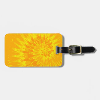 Gouden Spiraal Tie Dye Bagage Label