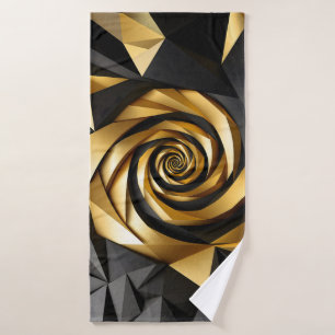 Gouden spiraalgeometrie badhanddoek