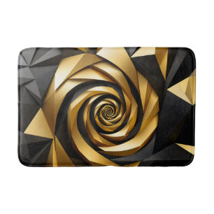 Gouden spiraalgeometrie badmat