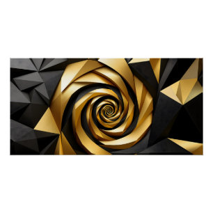 Gouden spiraalgeometrie perfect poster