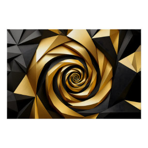 Gouden spiraalgeometrie perfect poster