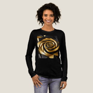 Gouden spiraalgeometrie Tri-Blend shirt