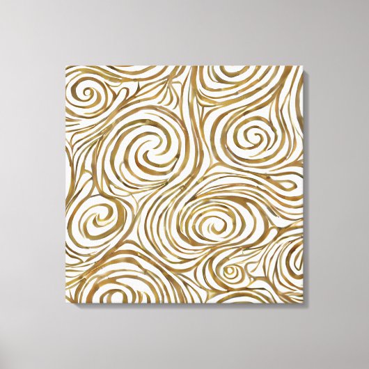 Gouden spiralen Elegantie Canvas Afdruk (Voorkant)