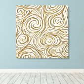 Gouden spiralen Elegantie Canvas Afdruk (Insitu (Houten vloer))