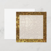 Gouden sprankelende achtergrond vierkante uitnodig kaart (Voorkant / Achterkant)