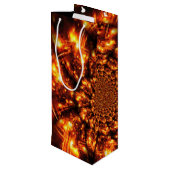 Gouden sprankelende lichten wijn cadeautas (Achterkant Gekanteld)