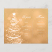 Gouden sprankelende Xmas Tree uitnodigen programma Flyer (Achterkant)