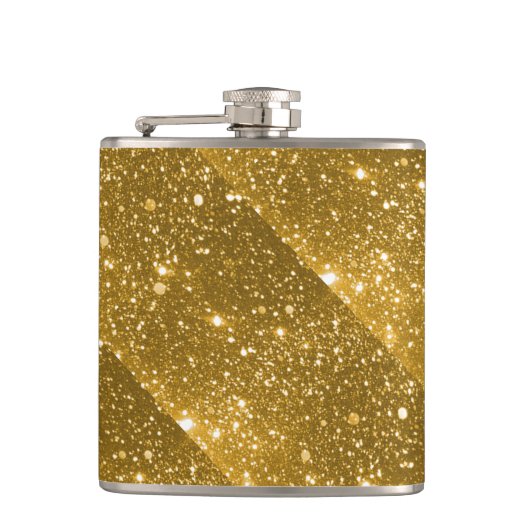 Gouden sprankelkolf heupfles (Voorkant)